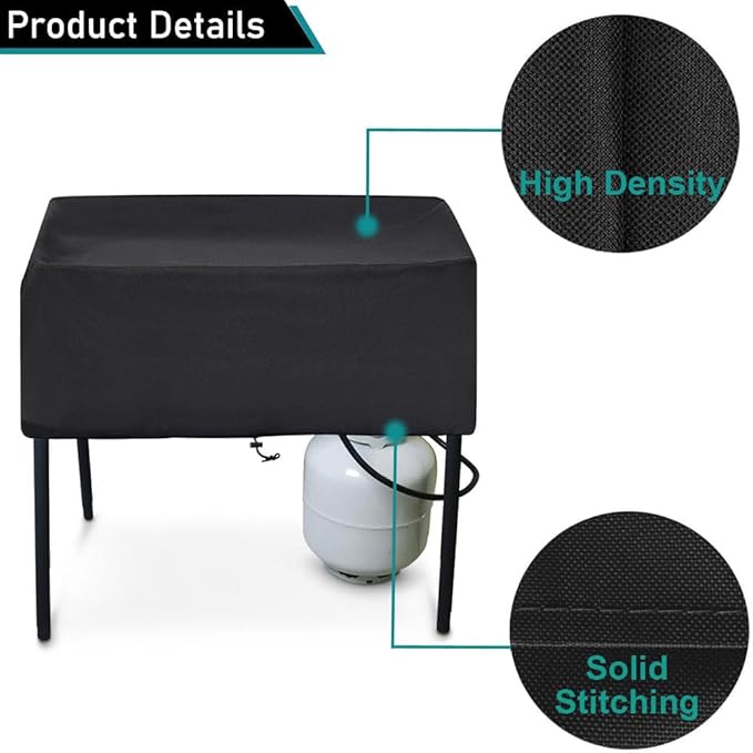 Patio Stove Cover for Camp Chef 3-Burner - Waterproof Outdoor BBQ Stove Cover, 43 Inch - Fits DB90D, PRO90, SPG90B, TB90LW, TB90LWG, TB90LWG15