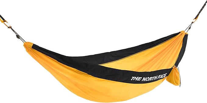 THE NORTH FACE Wawona Camp Hammock - Includes Carabiners & Tree Straps for Easy Setup, Storage Bag Doubles as Pocket, Summit Gold/TNF Black, One Size
