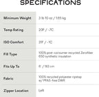 NEMO Equipment Tempo | Men's and Women's 20 & 35 Degree Synthetic Sleeping Bags