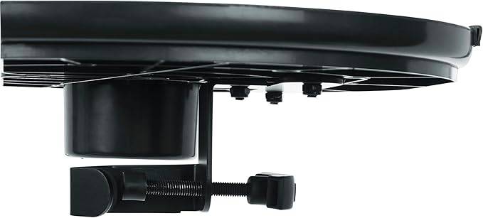 Gator Frameworks Clamp-On Microphone Stand Accessory Drink Holder with Guitar Pick Tab, Extra Large Tray, 14" x 9" (GFW-MICACCTRAYXL)