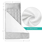 2 Pack Toddler Nap Mat with Fleece Blanket, Extra Large Kids Sleeping Bag for Preschool Daycare, Portable Travel Camping Nap mats Machine Washable Arrow and Grey