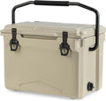 Goplus Hard Cooler, Insulated Ice Chest w/Portable Handles, Cup Holders, Ruler, Bottle Opener, 6 Day Ice Retention for Drink, Beverage, Camping, Fishing, Beach