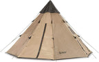 Guide Gear 10' x 10' Teepee Tent for Adults Outdoor Camping, 2-Person, Instant Easy Set-Up Waterproof 4-Season Tents for Backpacking, Hiking