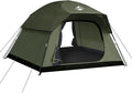 Tents for Camping 4 Person with 2 Doors and Rainfly, Camping Tents Waterproof Windproof, Large Mesh Ventilation, Easy Setup Windproof Family Tent for Outdoor Camping Hiking Backpacking