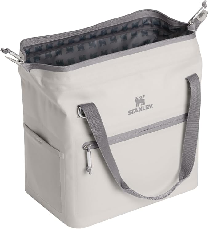 Stanley All Day Julienne Midi Soft Cooler Bag and Lunch Box 12 Quarts | 20 Can Cooler with Handles and Strap | Stays Cold for Hours | Insulated Travel Bag with Zipper | BPA-Free | Ash