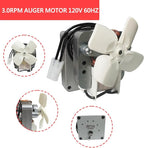 3.0RPM Auger Motor Parts Compatible with Traeger, Pit Boss, Camp Chef Wood Pellet Grills Smokers, Replacement AC120V 60Hz Universal Barbecue Feeding Gear