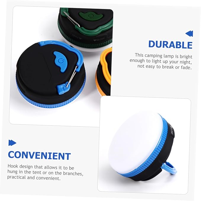 Generic Portable LED Camping Tent Hanging Light Outdoor Emergency Lamp for Hiking Backpacking Fishing Lightweight Battery-Powered Blue Outdoor Tent Lamp