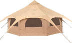 VEVOR Canvas Tent Bell, Yurt 4 Seasons for Camping with Stove Jack, Breathable Holds up to 4 People, Family Camping Outdoor Hunting Party
