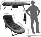 Portable Cot for Camping Adult, Folding Camping Cot with Thick Mattress, Pillow, Adjustable Cots for Sleeping with Pad, 26" Wide, for Home Office Nap Beach Travel Hiking (Gray)