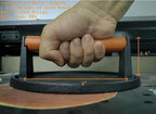 Firsgrill Cast Iron Grill Presses with Wood Handle (Round w Flat Bottom)