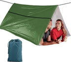 1-Pack Survival Life Tent - 1Person Mylar Shelter, Tube Tent with Paracord, All-Weather for Camping, Hiking, Survival Kits-Yellow