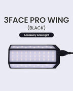 Claymore 3Face Pro Wing (Black) - Rechargeable Surface Area Light Bar for Camping, Tents, Canopies, Outdoor Events, Street Vendors, Work Lighting, Long-Lasting Battery. Adjustable Light Modes.