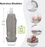 Lightweight Running Vest with 2pcs 500ml Water Bottle for Men Women, Reflective Water Vest Hydration Pack Hydropack for Hiking, M/L