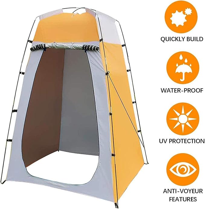 Camping Tent,Shower Tent, Changing Camping Pop-Up Tent Room Beach Changing Room Awning - 120×120×180cm/47.24×47.24×70.87inch