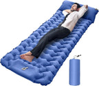 Camping Pad | Compact Portable Airbed Mattress Pillow - Lightweight Backpacking Sleep Mat - for Outdoor Travel Backpacking Hiking Tent Car Truck SUV Women Men