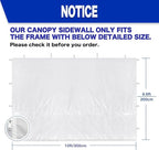 Instant Canopy Tent Sidewalls for 10x10 Pop Up Canopy Waterproof,99% UV Protection，3 Piece Sidewalls, Khaki(3PCS Sidewall Only, Canopy Tent NOT Included)