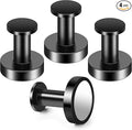 E BAVITE Magnetic Hooks 4 PCS 150lb Magnet Hook Cruise Cabins Essentials Heavy Duty Wreath Hanger Strong Magnets for Classroom Whiteboard Wreath Coat Grill Hanging Garage Cruise Ship Camping (Black)