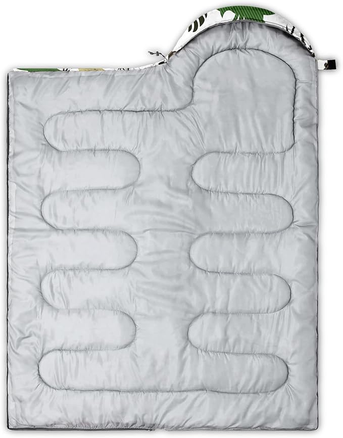 QOOMO Camping Sleeping Bags,3 Season Warm & Cool Weather,Lightweight,Waterproof Sleeping Bags for Adults & Kids,Traveling,and Outdoors,Camping Gear Equipment