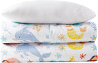 Bunnikins & Clover Toddler Nap Mat with Removable Pillow, Nap Mats for Preschool, Easy Clean Toddler Nap Pad for Kindergarten, Kids Sleeping Bag for Travel Camping