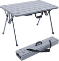 Cococabana X Camphor Portable Folding Table with Adjustable Shoulder Strap for Camping, Tailgating, Picnic, RV - Roll Up Design, Quick Setup, Compact Size, Heavy-Duty, Scratch & Stain Resistant