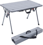 Cococabana X Camphor Portable Folding Table with Adjustable Shoulder Strap for Camping, Tailgating, Picnic, RV - Roll Up Design, Quick Setup, Compact Size, Heavy-Duty, Scratch & Stain Resistant