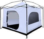 Joramoy Camping Cube for 10×10 Pop Up Canopy, Converts Straight Leg Canopy into Camping Inner Tent, Portable Vented Cube Tent with Full Floor(Frame/Top NOT Included)