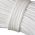 3mm White Diamond Braid Nylon Rope, Paracord All Purpose Utility Rope Nylon Twine for Crafts,Tie-Downs,Camping,Indoor Outdoor Use(1/8inch,25ftx1 Hank)