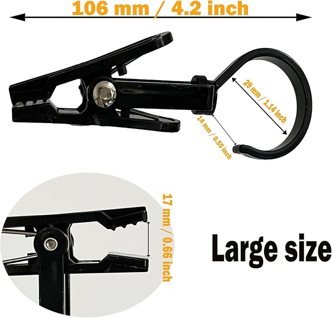Pmsanzay 10 Pack Large Lights Clips Hooks,RV Trailer Party Light Holder, Camper Awning Lights Hanger for Tent Photo Display Indoor Outdoor Decoration Holiday Party Decor
