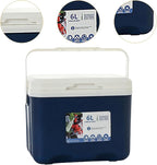 Cooler Box Ice Box 6L Personal with Handle for Freeze/Hot Food Ice Chest Small Insulated Box for Beach Camping Stall Outdoor