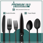 24 Piece Flatware Set for 4 Stainless Steel Cutlery Sets Delicate Camping Silverware Set for Kitchen Hotel Picnic Restaurant Include Knife Fork Spoon Steak Knife Dessert Fork Dessert Spoon