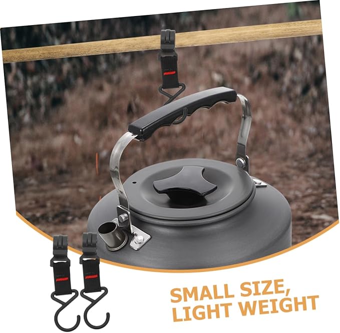 15pcs Outdoor Camping Hooks Heavy-Duty Plastic Steel Portable Storage Hanger for Tent Lantern Clothing and Kitchen Utensils for Hiking and Camping