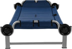 Disc-O-Bed Youth Single Camping Cot Kid-O-Bed, Portable Sleeping Cot for Kids with Included Carry Bag, Indoor and Outdoor Use, Navy