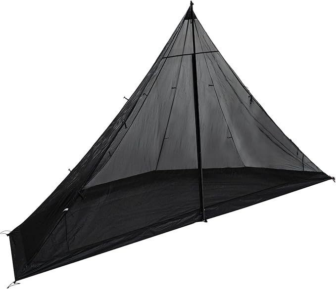 TOMOUNT Hot Tent,Teepee Tent with Half Inner Mesh with Stove Jack, 70D Ripstop Nylon, PU3000mm, Waterproof Lightweight for 2-4 Person, 4 Season Backpacking Hunting Hiking
