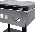LPG/NG Gas Stove 4 Burner, Portable Natural Gas Stove Outdoor Camping BBQ Stove Gas Cooker with 2 Tier Storage Rack, for RV, Apartment, Outdoor Cooking (Black, 4-Burner)