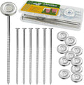 10 Pack Outdoor Rv Rug Stakes, Stainless Steel Spira Patio Mats Stakes, Used for Fixing Rugs, Tents, Tarps, and RV Mats，Rv Camping Accessories for Outside,Camper Must Haves