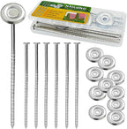 10 Pack Outdoor Rv Rug Stakes, Stainless Steel Spira Patio Mats Stakes, Used for Fixing Rugs, Tents, Tarps, and RV Mats，Rv Camping Accessories for Outside,Camper Must Haves