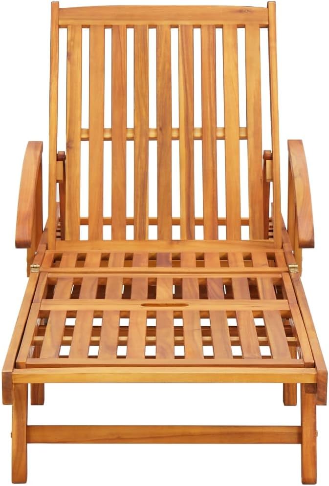 Sun Loungers 2 pcs with Cushions Solid Wood Acaciapatio Recliner Tanning Chair Camping chairsSuitable for Garden Courtyard