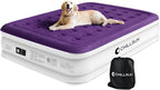 CHILLSUN Queen Air Mattress with Built in Pump, Inflatable Blow Up Mattress Luxury Double High Mattresses, 16 Inch Raised Double Airbed with Carry Bag for Camping, Guest & Home