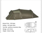 2 3 4 Person 4-Season Camping Tent - 20D Waterproof Ultralight Double Layer Tent for Outdoor Hiking Family Travel