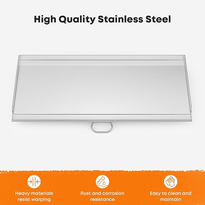 Stanbroil Fry Griddle for Camp Chef Stove, 16 in. x 37 in. Stainless Steel Flat Top Griddle, 3 Burner 16" Cooking Accessories for Camp Chef Tahoe, Expedition 3X, PRO90X