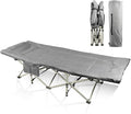 YELLOW JACKET Camping Cot with Mattress for Adults, Camping Cot for Adults with Cushion and Pillow Portable Folding Bed with Carry Bag for Camp, Home, Office, Travel, Black Supports 450 Lbs