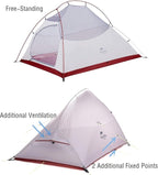 Naturehike Cloud-Up 2 Person Tent Lightweight Backpacking Tent with Footprint - Free Standing Ultralight Camping Hiking Backpack Tents Two Person Tent