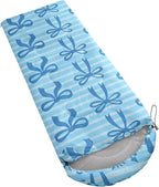 Colorful Bow Sleeping Bag, 3 Season Warm Cool Weather, Hand Drawn Bow Camping Sleeping Bag for Adult, Cute Bowknot Camping Backpacking for Outdoor Traveling Hiking Hunting Gear Equipment