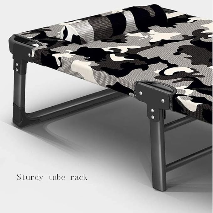 Patio Lounge Chairs Folding Camp Cot,Comfort Folding Military Bed Camping COT with Free Mat Ideal for Camping and Hunting, Indoor Guest Bed, Easy Assemble Recli,A-Without Mattress