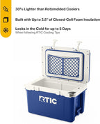 RTIC Ultra-Light 32 Quart Hard Cooler Insulated Portable Ice Chest Box for Drink, Beverage, Beach, Camping, Picnic, Fishing, Boat, Barbecue, 30% Lighter Than Rotomolded Coolers