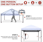 ABCCANOPY Pop Up Canopy - 10x10 Outdoor Patio Portable Canopy Tent Heavy Duty for Backyard and Deck with 4 Sandbags(Purple, 10x10)