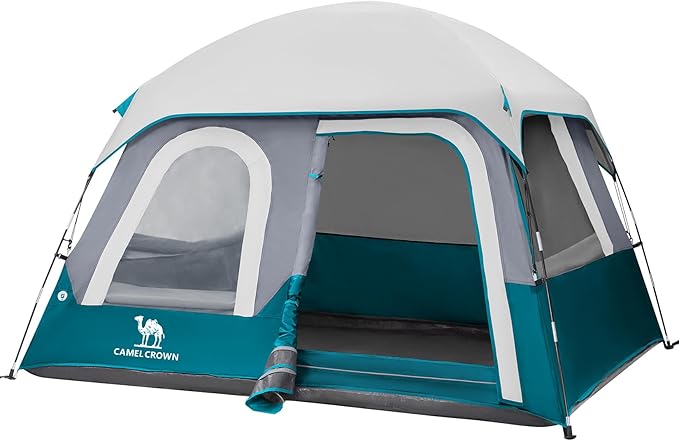 CAMEL CROWN 4/6 Person Tent Waterproof Lightweight Portable Backpacking Tent for Outdoor Camping Hiking