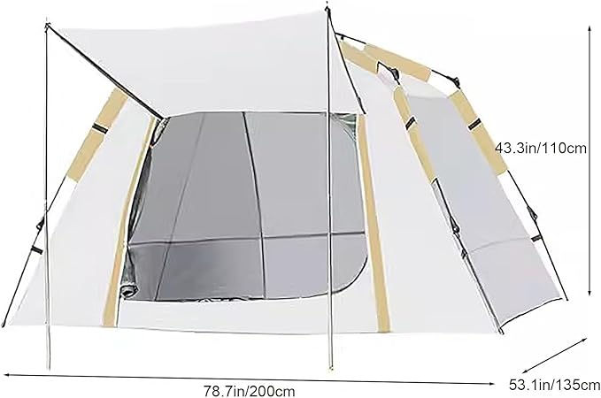 Tent, Camping Tents, 2-in-1 Portable Backpacking Tent with Removable Rainfly, Mesh Windows, Suitable for Family Dome Tent for Camping Hiking Mountaineering