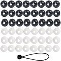 50 Pack Bungee Balls Stopper Replacement End Lock Stops for Ball Bungee Cords Heavy Duty Bungie Cord Balls Canopy Tarp Tie Down Bungee Balls Camping Tents Shock Cord Rope Elastic Stretch String