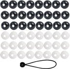 50 Pack Bungee Balls Stopper Replacement End Lock Stops for Ball Bungee Cords Heavy Duty Bungie Cord Balls Canopy Tarp Tie Down Bungee Balls Camping Tents Shock Cord Rope Elastic Stretch String